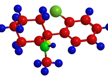 Molecular structure of ketamine