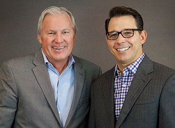 Text marketing experts Forrest Cottrell (L) and Jim Koch of Dental Innovations