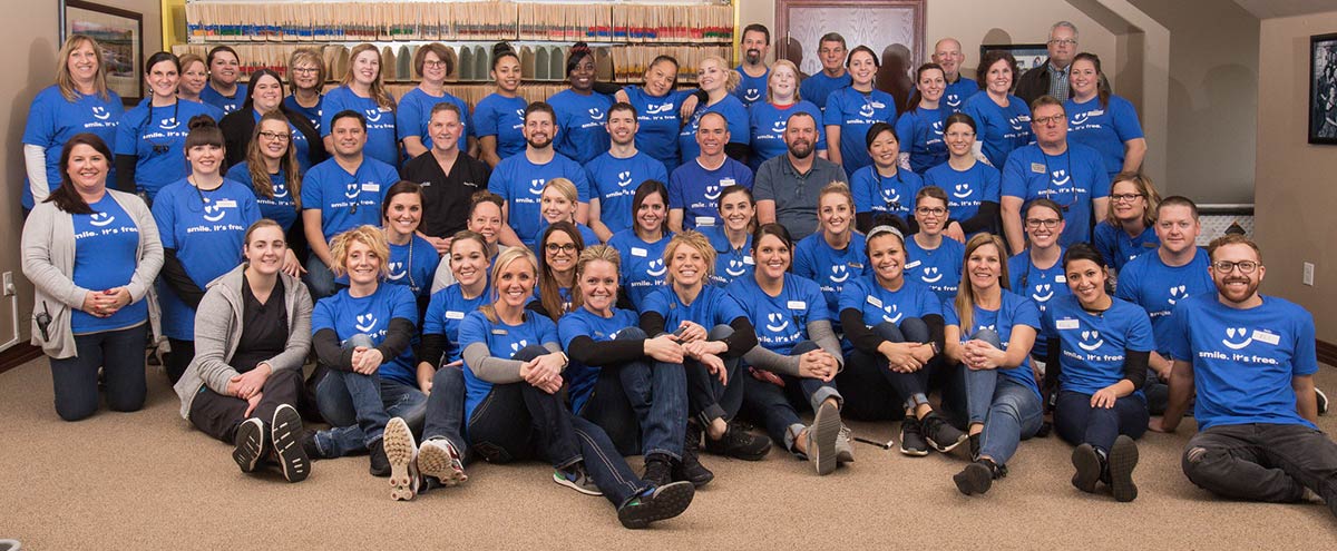 Staff and volunteers from 29th Street Dental Care in Chickasha, Oklahoma