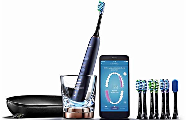 The Philips Sonicare DiamondClean Smart 9700 toothbrush.